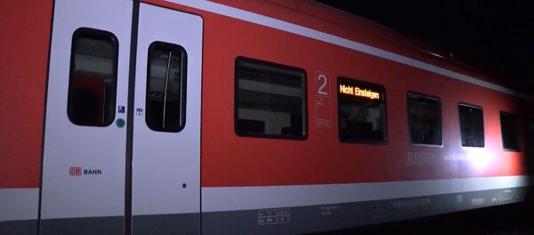 Мужчина с топором напал на пассажиров поезда в Германии. Кадры с места ЧП Мужчина с топором напал на пассажиров поезда в Германии. Кадры с места ЧП - Sputnik Литва