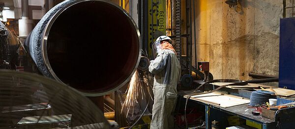 Сварка труб на борту судна Solitaire для Северного потока - 2 Сварка труб на борту судна Solitaire для Северного потока - 2 - Sputnik Литва