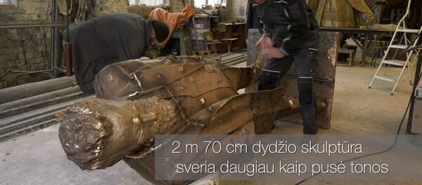 Отливка скульптуры Йонаса Басанавичюса - Sputnik Lietuva