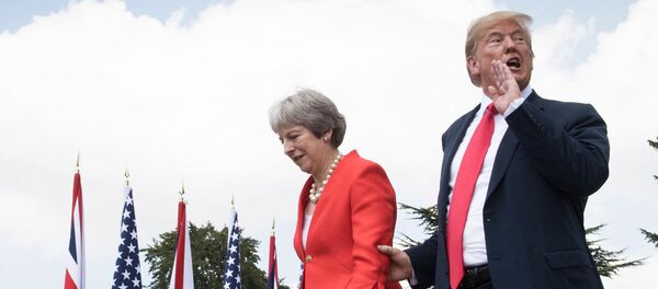 Teresa Mei ir Donaldas Trampas Teresa Mei ir Donaldas Trampas - Sputnik Lietuva