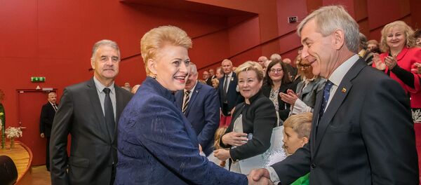 Президент Литвы Даля Грибаускайте и спикер Сейма Викторас Пранцкетис, архивное фото - Sputnik Литва