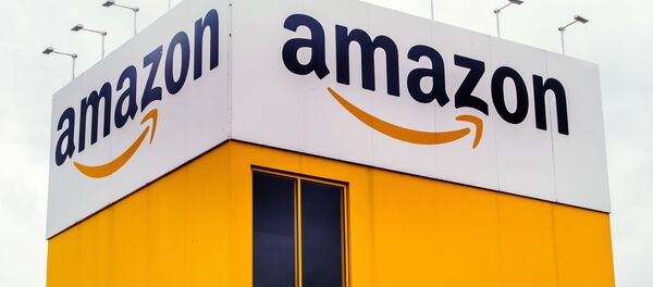 Логотип американской компании Amazon, архивное фото - Sputnik Литва