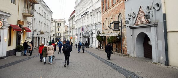 Старый город спуск от известного ресторана Медининкай - Sputnik Литва