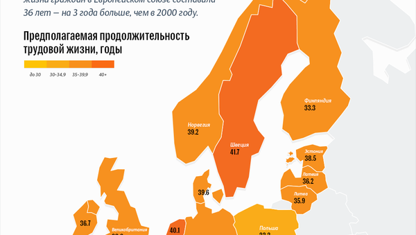 Сколько лет работают жители ЕС - Sputnik Литва