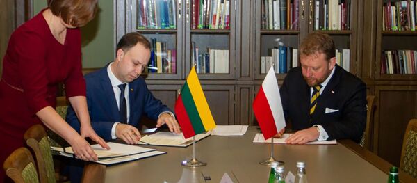 Lietuvos sveikatos apsaugos ministras Aurelijus Veryga ir Lenkijos sveikatos apsaugos ministras Łukasz Szumowski - Sputnik Lietuva