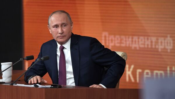 Ежегодная большая пресс-конференция президента РФ Владимира Путина - Sputnik Lietuva