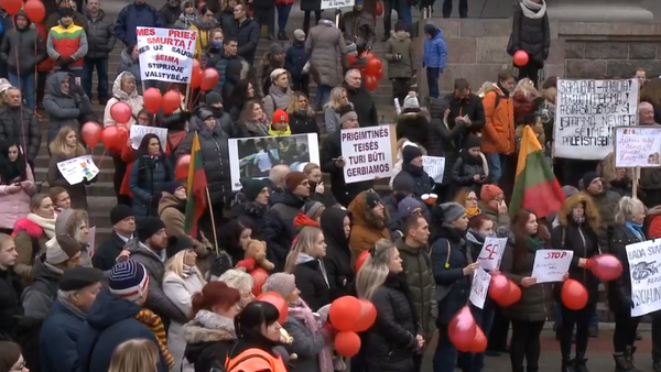 Vilniuje vyksta mitingas dėl iš šeimų paimamų vaikų (tiesiogiai) - Sputnik Lietuva