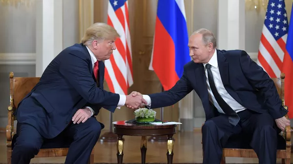 Встреча президента РФ Владимира Путина и президента США Дональда Трампа в Хельсинки - Sputnik Lietuva