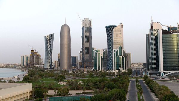 Район Вест-Бэй города Доха, Катар, архивное фото - Sputnik Литва