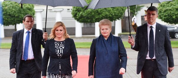 Встреча президента Литовской Республики Дали Грибаускайте с президентом Республики Хорватия Колиндой Грабар-Китарович - Sputnik Литва