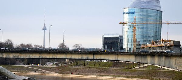 Зимний Вильнюс, вид на реку Зимний Вильнюс, вид на реку - Sputnik Литва