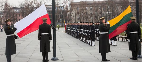 Флаги Литвы и Польши Флаги Литвы и Польши - Sputnik Литва