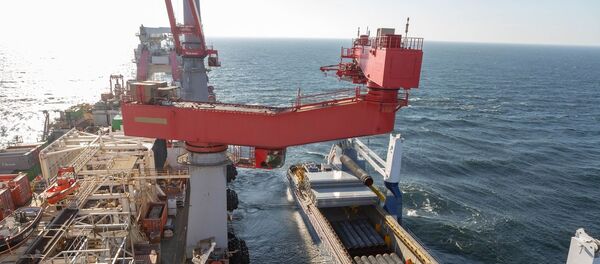 Доставка труб в круглосуточном режиме, Северный поток 2 - Sputnik Литва