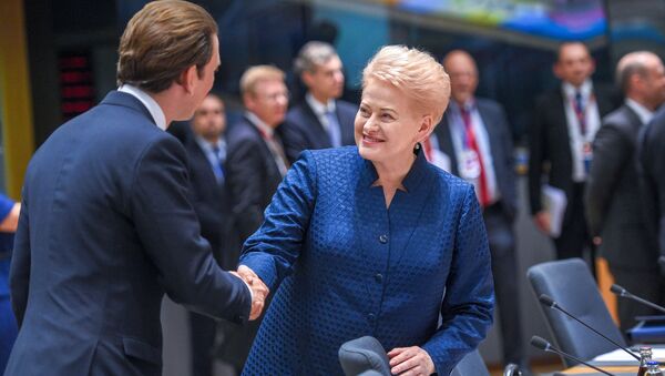 Dalia Grybauskaitė  Europos Vadovų Tarybos susitikime Briuselyje - Sputnik Lietuva