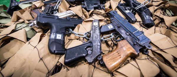 Ginkluotės ir technikos, konfiskuotos iš kovotojų Sirijoje, paroda - Sputnik Lietuva