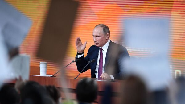 Ежегодная большая пресс-конференция президента РФ Владимира Путина - Sputnik Lietuva