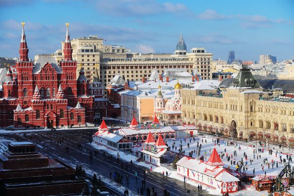 Небо в звездах: фантастическое преображение Москвы на Новый год Небо в звездах: фантастическое преображение Москвы на Новый год - Sputnik Литва