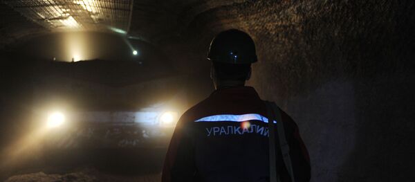 Шахта рудника Березники-4 на ОАО Уралкалий в Соликамске Шахта рудника Березники-4 на ОАО Уралкалий в Соликамске - Sputnik Литва