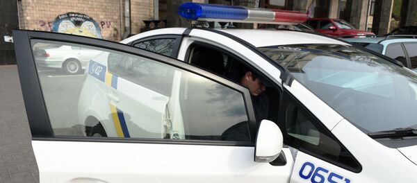 Автомобиль сотрудников Украинской полиции в Киеве, архивное фото - Sputnik Литва