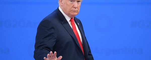  Президент США Дональд Трамп на церемонии встречи глав делегаций государств - участников G20, архивное фото - Sputnik Литва