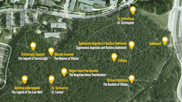 Pasakų parkas kviečia pasigrožėti šviečiančiomis Vilniaus legendomis — video - Sputnik Lietuva