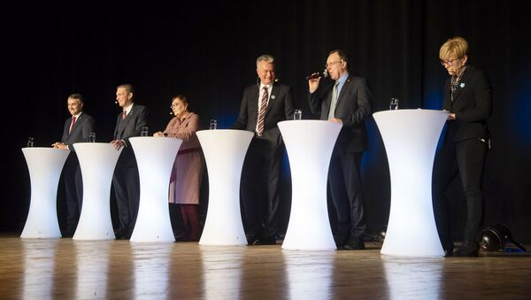 Первые дебаты кандидатов в президенты в Университете Витовта Великого - Sputnik Литва