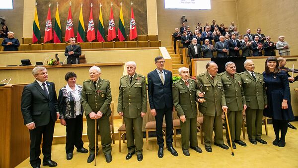 Награждение лесных братьев премией Свободы в Сейме, 13 января 2019 - Sputnik Литва