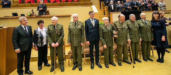 Награждение лесных братьев премией Свободы в Сейме, 13 января 2019 Награждение лесных братьев премией Свободы в Сейме, 13 января 2019 - Sputnik Литва