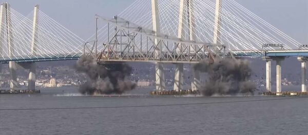 Nufilmuotas tilto per Hudsoną sprogimas - Sputnik Lietuva