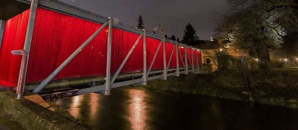 Световой мост к фестивалю света в Вильнюсе Световой мост к фестивалю света в Вильнюсе - Sputnik Lietuva