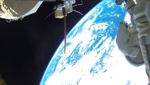 Роскосмос представил первые фотографии рекордного выхода в открытый космос космонавтов А. Мисуркина и А. Шкаплерова - Sputnik Литва