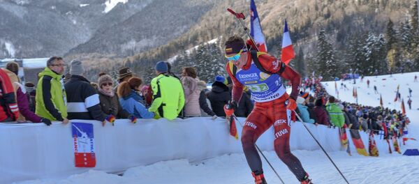 Литовский биатлонист на пятом этапе Кубка мира в немецком Рупольдинге, 01.2019 - Sputnik Литва