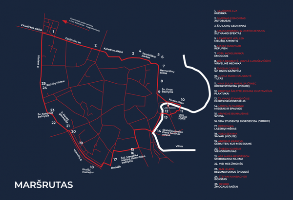 Savivaldybė paskelbė Vilniaus šviesų festivalio žemėlapį Savivaldybė paskelbė Vilniaus šviesų festivalio žemėlapį - Sputnik Lietuva