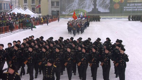 Sankt Peterburge įvyko paradas, skirtas Leningrado blokados nutraukimo metinėms - Sputnik Lietuva