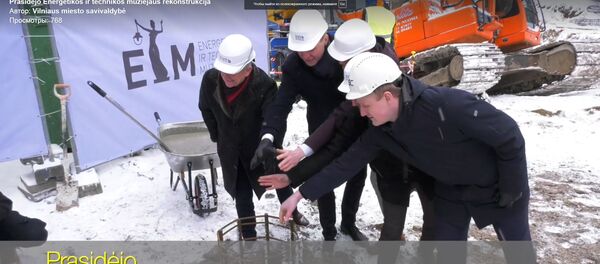В Вильнюсе заложили символическую капсулу возле Музея энергетики и техники В Вильнюсе заложили символическую капсулу возле Музея энергетики и техники - Sputnik Lietuva