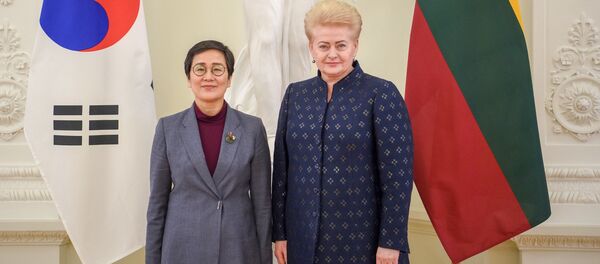 Президент Литовской Республики Даля Грибаускайте приняла верительные грамоты посла Миро Сун в Литве Президент Литовской Республики Даля Грибаускайте приняла верительные грамоты посла Миро Сун в Литве - Sputnik Литва