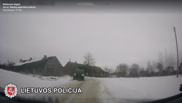 Задержание пьяных угонщиков в Шяуляе сняли на видео - Sputnik Литва