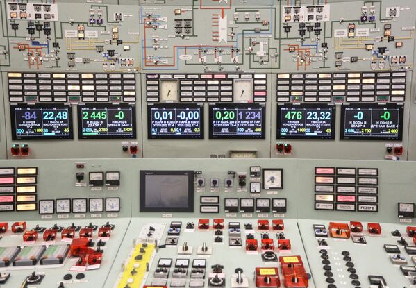 Пульт управления 1-ого и 2-ого реакторного блока Кольской АЭС Мурманской области - Sputnik Lietuva