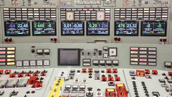 Пульт управления 1-ого и 2-ого реакторного блока Кольской АЭС Мурманской области, архивное фото - Sputnik Литва