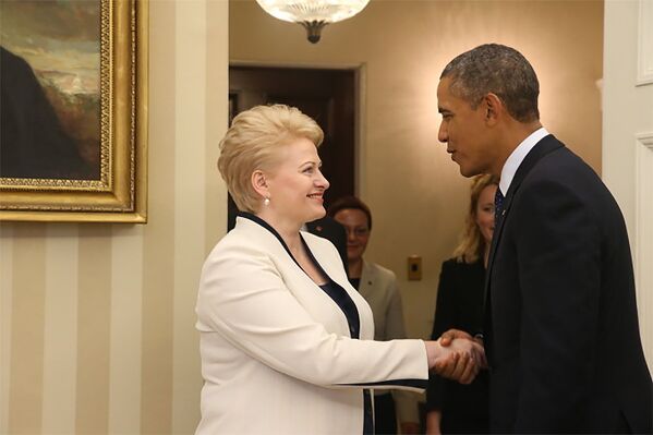 Президенты Литвы и США - Даля Грибаускайте и Барак Обама - Sputnik Литва