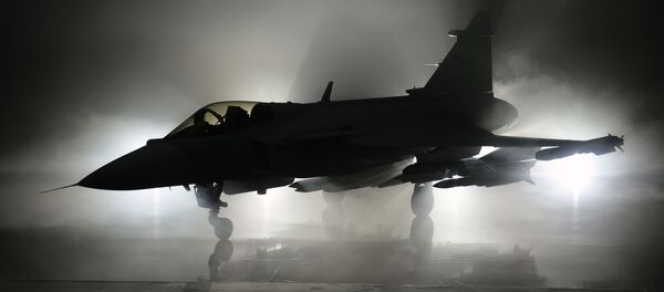 Švedijos naikintuvas Gripen E Švedijos naikintuvas Gripen E - Sputnik Lietuva