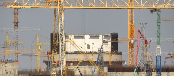 Строительство Белорусской АЭС в Островце Строительство Белорусской АЭС в Островце - Sputnik Литва