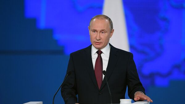 Ежегодное послание президента РФ В. Путина Федеральному собранию - Sputnik Литва