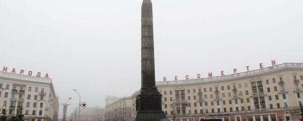 Площадь Победы в Минске зимой, архивное фото Площадь Победы в Минске зимой, архивное фото - Sputnik Lietuva