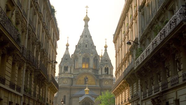Свято-Александро-Невский Кафедральный Собор в Париже на улице Дарю, архивное фото - Sputnik Литва