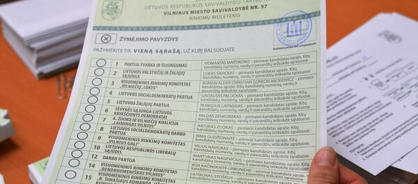 Избирательный бюллетень, муниципальные выборы - Sputnik Литва