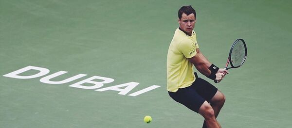 Ричардас Беранкис на турнире АТР 500 в Дубае (ОАЭ) - Sputnik Литва
