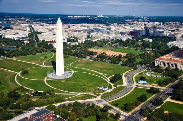 Вид на монумент Вашингтону в США - Sputnik Литва