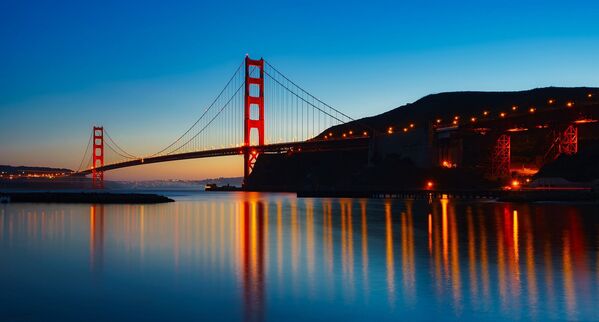 Вид на Золотой мост в Сан-Франциско - Sputnik Литва