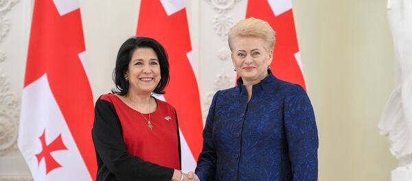 Президент Литвы Даля Грибаускайте и президент Грузии Саломе Зурабишвили - Sputnik Литва